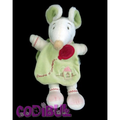 DOUDOU ET COMPAGNIE SOURIS BARBOTINE CAPE VERTE