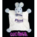 PICOT doudou plat lapin bleu