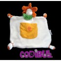 WELEDA Doudou plat lutin fleur blanc orange vert