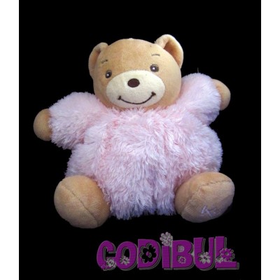 KALOO Doudou ours rose fourrure fur