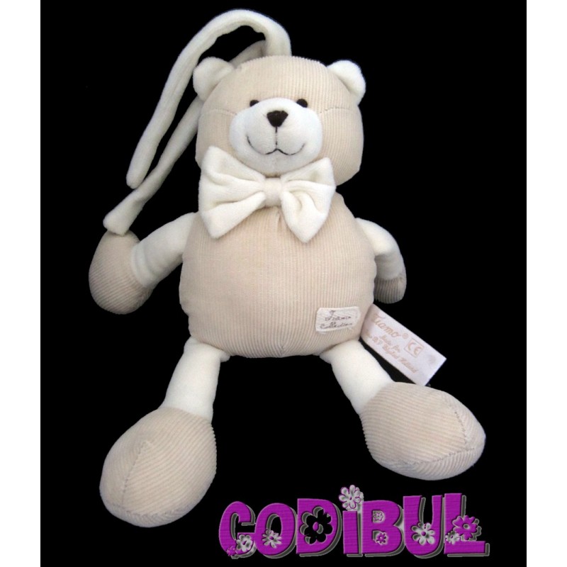 TIAMO Collection doudou ours beige velours hochet