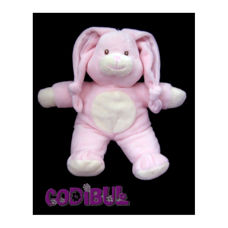 DOUDOU PELUCHE LAPIN ROSE GIPSY