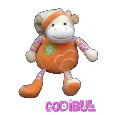 GIPSY DOUDOU PELUCHE VACHE ORANGE