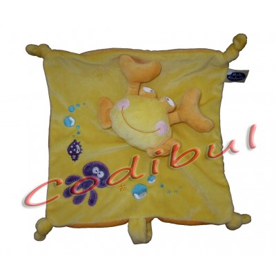 DOUDOU PLAT CRABE JAUNE