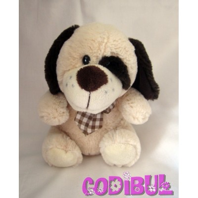 ALPHAPRIM doudou chien en peluche beige marron