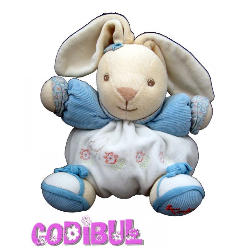 doudou lapin fleur bleu patapouf ETHNIC KALOO