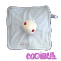 SUCRE D'ORGE Doudou plat bleu grenouille