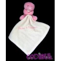 DOUDOU ET COMPAGNIE ours rose et mouchoir beige