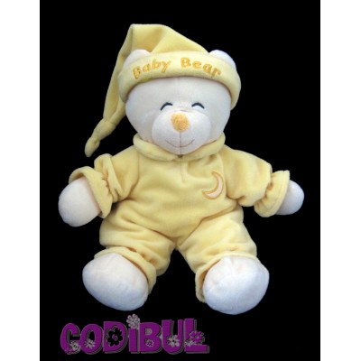 GIPSY Doudou ours Baby Bear jaune lune