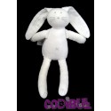 PETIT BATEAU DOUDOU LAPIN blanc broderies argent