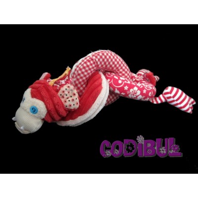 Doudou hochet singe rouge DEGLINGOS