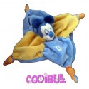 DISNEY doudou plat mickey bleu et jaune 4 noeuds