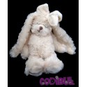 BUKOWSKI peluche doudou lapin beige noeud