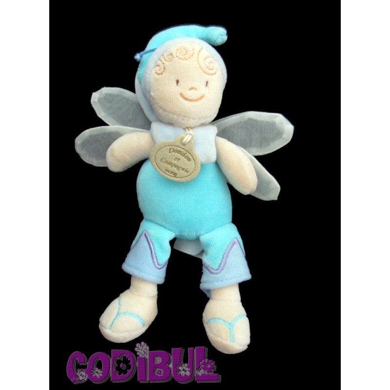 doudou et compagnie lutin fée papillon bleu