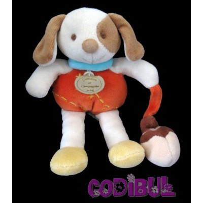 DOUDOU ET COMPAGNIE doudou chien hector orange hochet