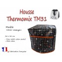 TM31 Housse de protection pour Robot thermomix "Noir-Orange""