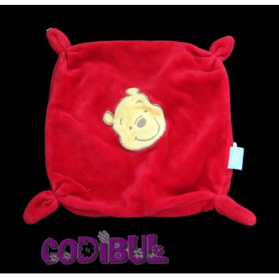 DISNEY BABY Doudou plat winnie rouge