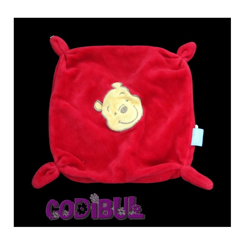 DISNEY BABY Doudou plat winnie rouge