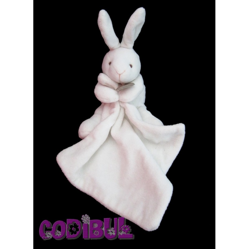 doudou et compagnie doudou lapin blanc mouchoir