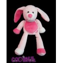 BABY NAT' doudou lapin chien rose foulard rayé