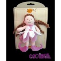 BABY NAT' doudou fille baby doll rose pétales