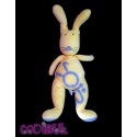 OBAIBI Doudou lapin jaune gris 45 cm                    