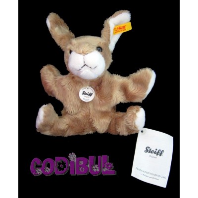 STEIFF doudou peluche lapin marron