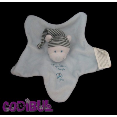 NICOTOY Doudou plat étoile ours bleu My Little Toys