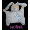 BOUT'CHOU Doudou semi plat lapin bleu ballon