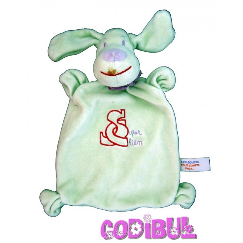 TCF doudou plat chien vert TOUT COMPTE FAIT