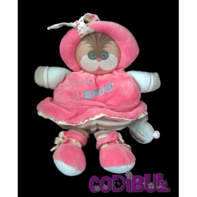 DOUDOU ET COMPAGNIE LES BOUILLES poupée d'amour rose