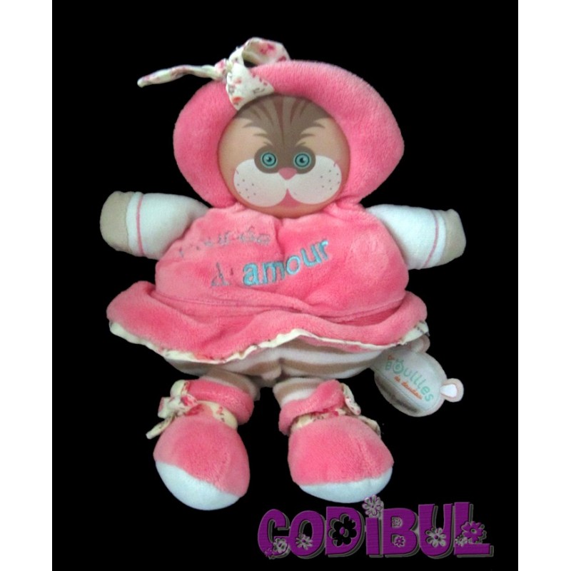 DOUDOU ET COMPAGNIE LES BOUILLES poupée d'amour rose