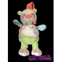 BABY NAT' doudou musical panda pandy mauve vert blanc