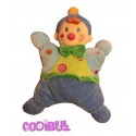 NICOTOY Doudou semi plat clown bleu