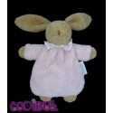 TROUSSELIER doudou lapin nid d'ange rose hochet