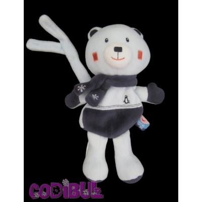 SUCRE D'ORGE doudou ours bleu pingouin tétinou