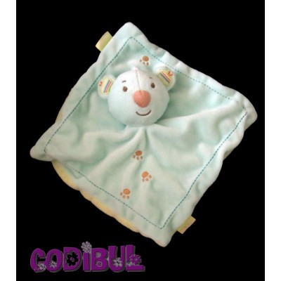 Doudou plat ours koala bleu Zen SYSTEME U