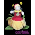 DOUDOU ET COMPAGNIE doudou musical lutin coccinelle dans fleur rouge