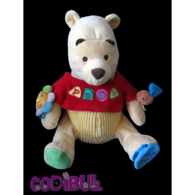 DISNEY doudou winnie l'ourson activités fleur papillon miroir