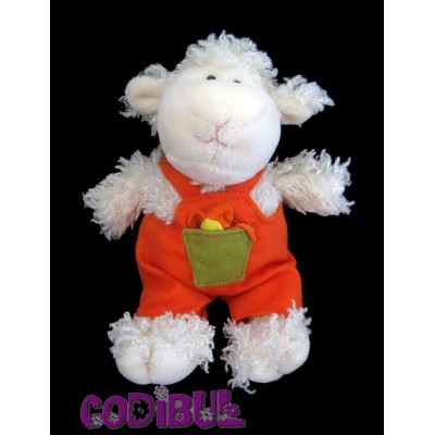 GIPSY DOUDOU PELUCHE mouton salopette orange