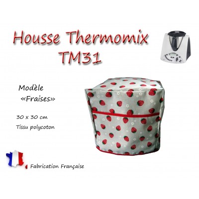 TM31 Housse de protection pour Robot Thermomix "Fraises"
