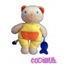 CHICCO Doudou chat jaune orange poisson bleu