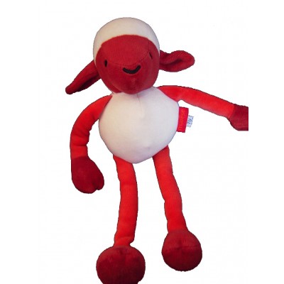 doudou MOUTON rouge beige MARESE