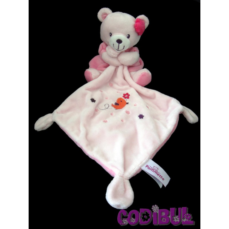 doudou pommette ours rose
