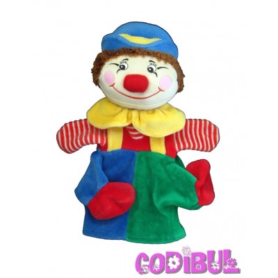 NOUNOURS Doudou marionnette clown multicolore