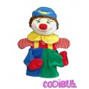 NOUNOURS Doudou marionnette clown multicolore