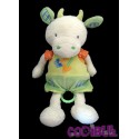 BABYSUN doudou vache musicale vert orange pois garden party