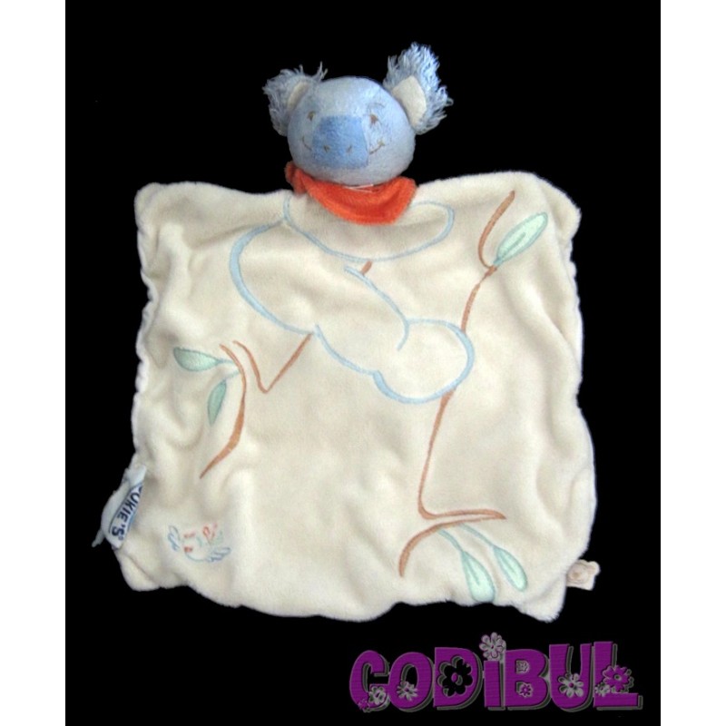 NOUKIE'S doudou plat koala jaune bleu