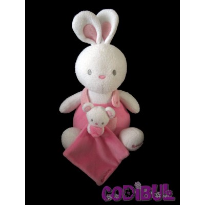 LUMINOU doudou papillon vert et rose