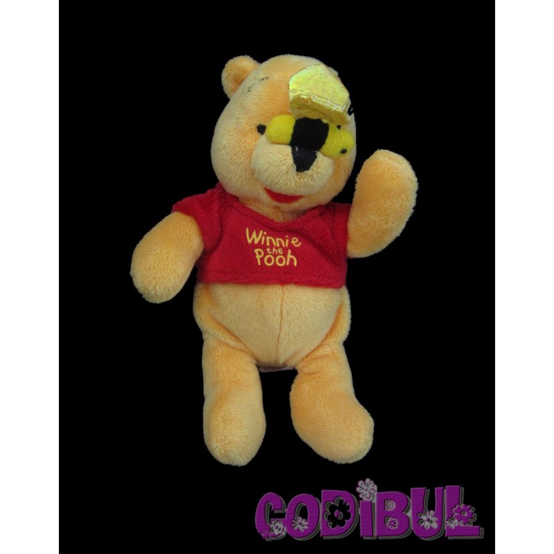 NICOTOY DISNEY doudou Winnie pull rouge abeille sur le nez